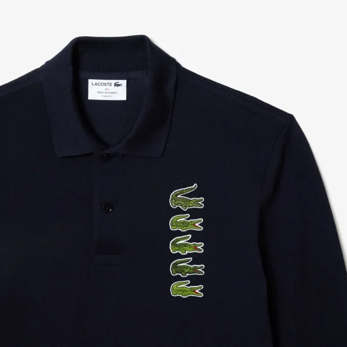 Men’s Long Sleeve Original L.12.12 Multi Badge Polo