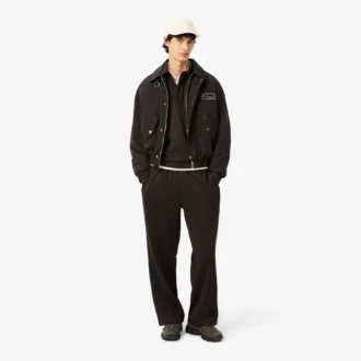 Men’s Loose Fit Fleece Polo Sweatshirt