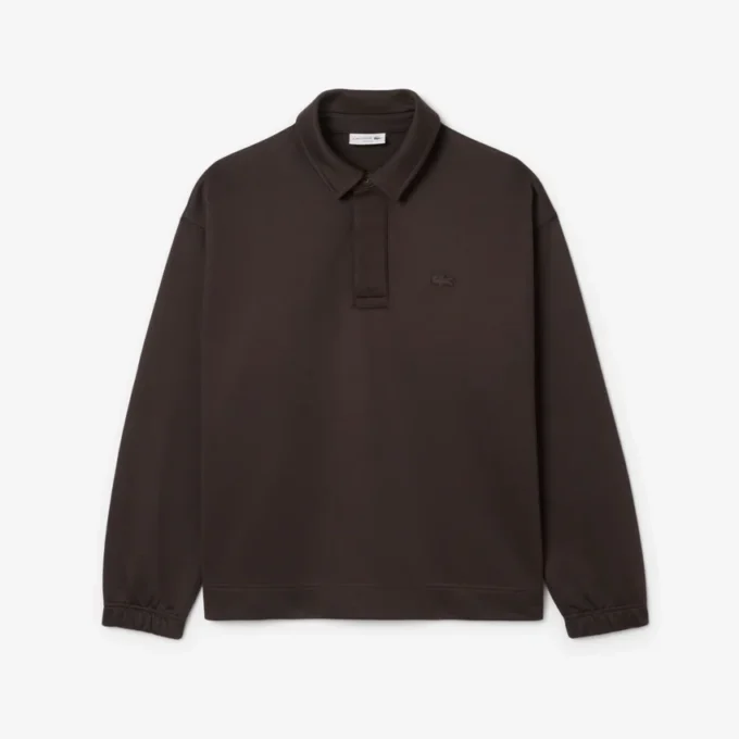 Men’s Loose Fit Fleece Polo Sweatshirt