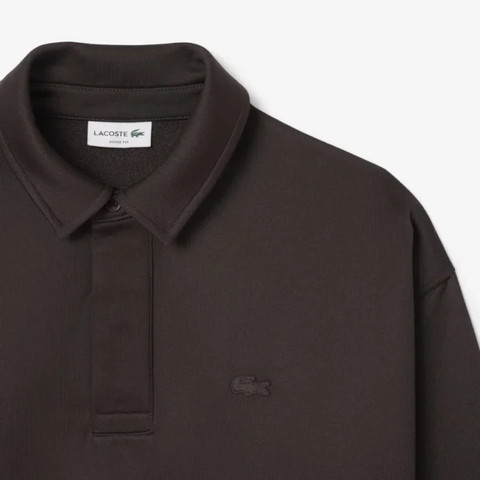 Men’s Loose Fit Fleece Polo Sweatshirt