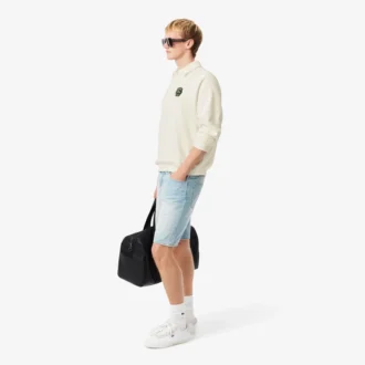 Men’s Loose Fit Polo Collar Fleece Sweatshirt