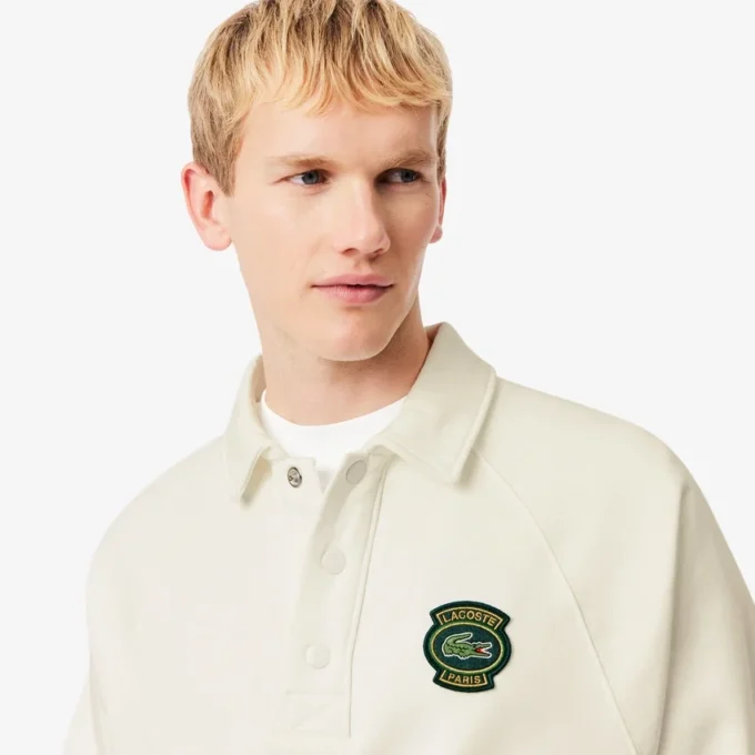 Men’s Loose Fit Polo Collar Fleece Sweatshirt