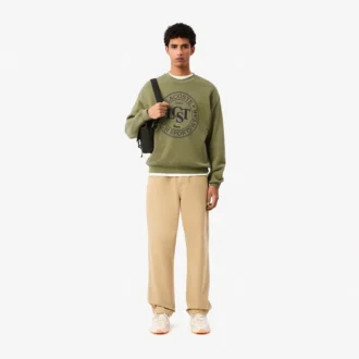 Men’s Loose Fit Printed Fleece Sweatshirt