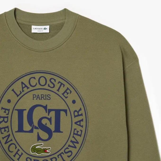 Men’s Loose Fit Printed Fleece Sweatshirt