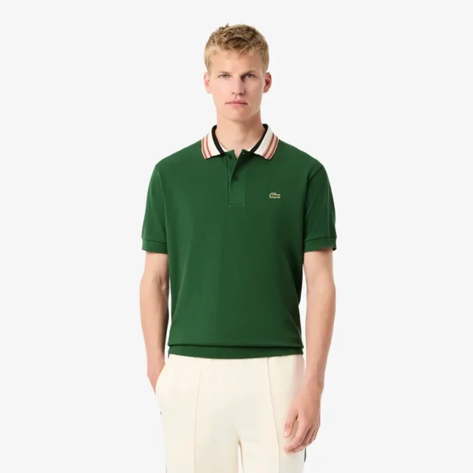 Men’s Made in France Classic Fit Stripe Collar Polo