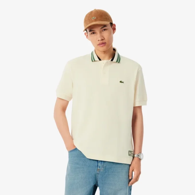 Men’s Made in France Classic Fit Stripe Collar Polo