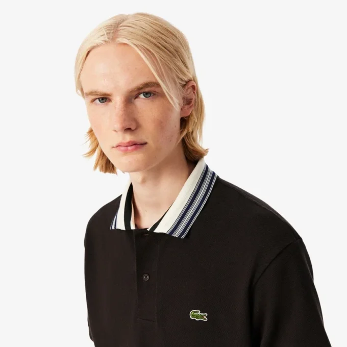 Men’s Made in France Classic Fit Stripe Collar Polo
