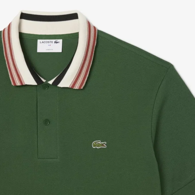 Men’s Made in France Classic Fit Stripe Collar Polo