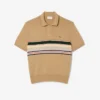 Men’s Made in France Striped Polo Collar Sweater