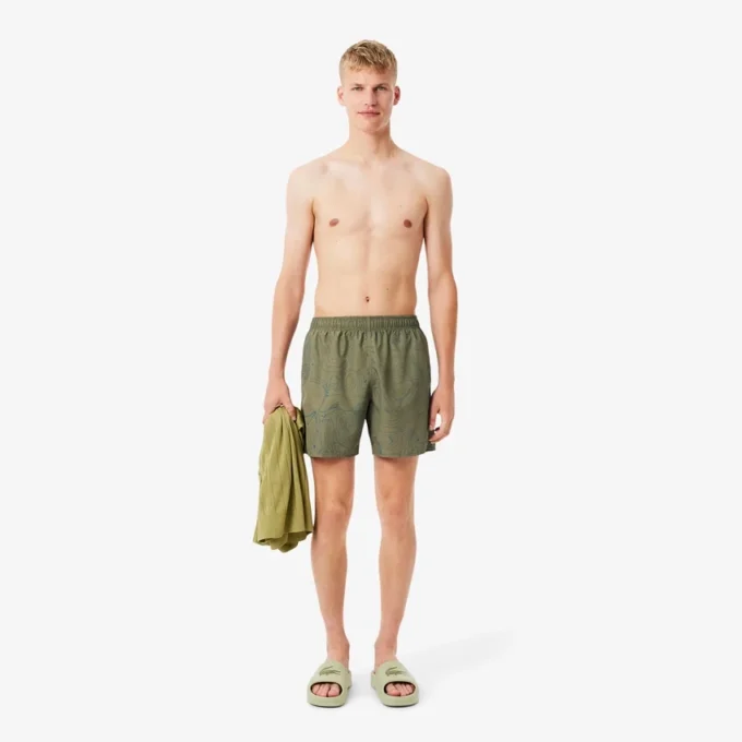 Men’s Mid-Length Print Swim Trunks
