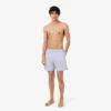 Men’s Mid Length Striped Textured Swim Trunks