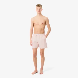 Men’s Mid Length Striped Textured Swim Trunks