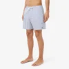 Men’s Mid Length Striped Textured Swim Trunks