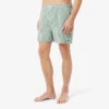 Men’s Mid Length Striped Textured Swim Trunks