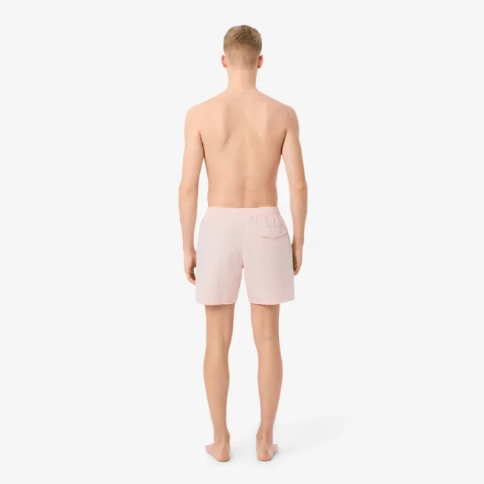 Men’s Mid Length Striped Textured Swim Trunks