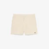 Men’s Mid Length Striped Textured Swim Trunks