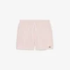 Men’s Mid Length Striped Textured Swim Trunks