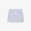 Men’s Mid Length Striped Textured Swim Trunks