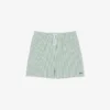 Men’s Mid Length Striped Textured Swim Trunks