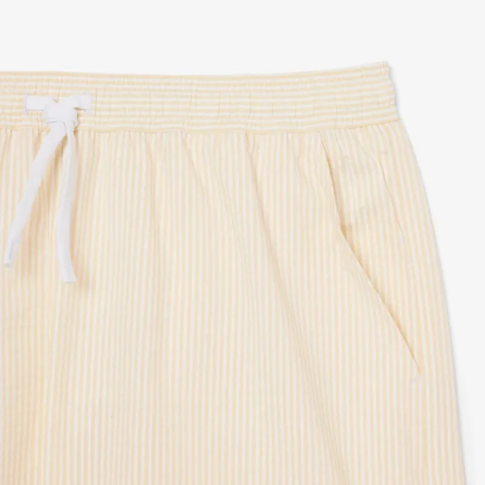 Men’s Mid Length Striped Textured Swim Trunks