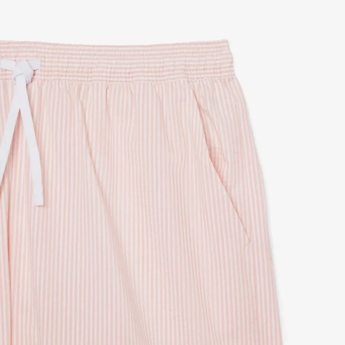 Men’s Mid Length Striped Textured Swim Trunks