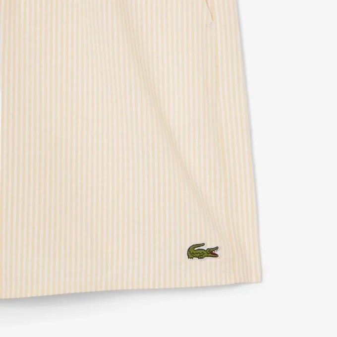 Men’s Mid Length Striped Textured Swim Trunks