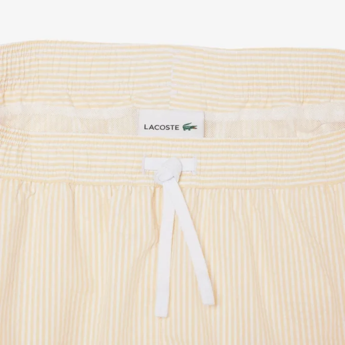 Men’s Mid Length Striped Textured Swim Trunks