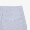 Men’s Mid Length Striped Textured Swim Trunks