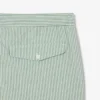 Men’s Mid Length Striped Textured Swim Trunks