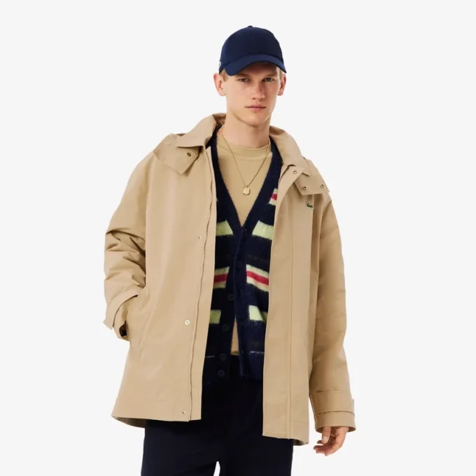 Men’s Mid-Length Water-Repellent Hooded Parka