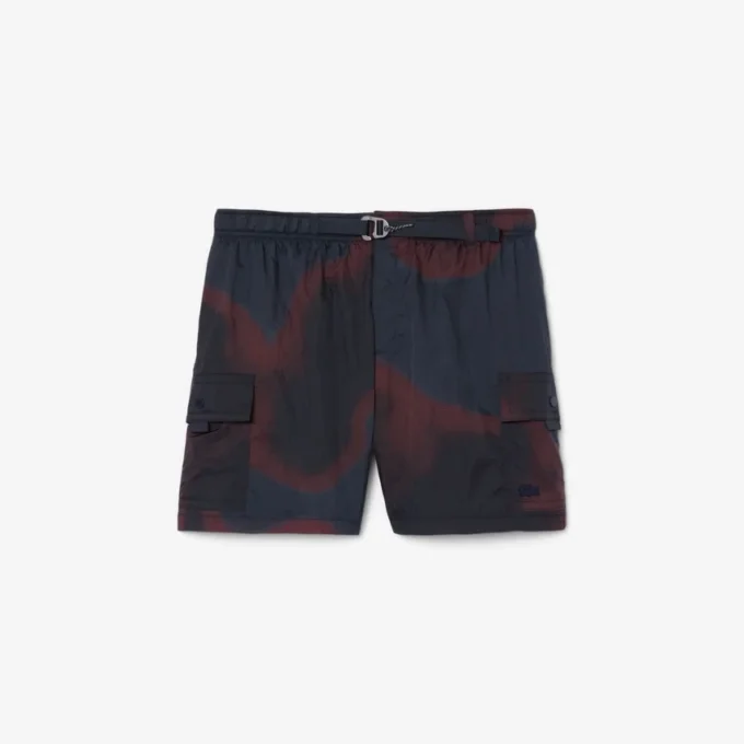 Men’s Ombra Print Nylon Cargo Shorts
