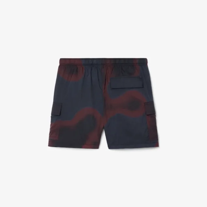 Men’s Ombra Print Nylon Cargo Shorts