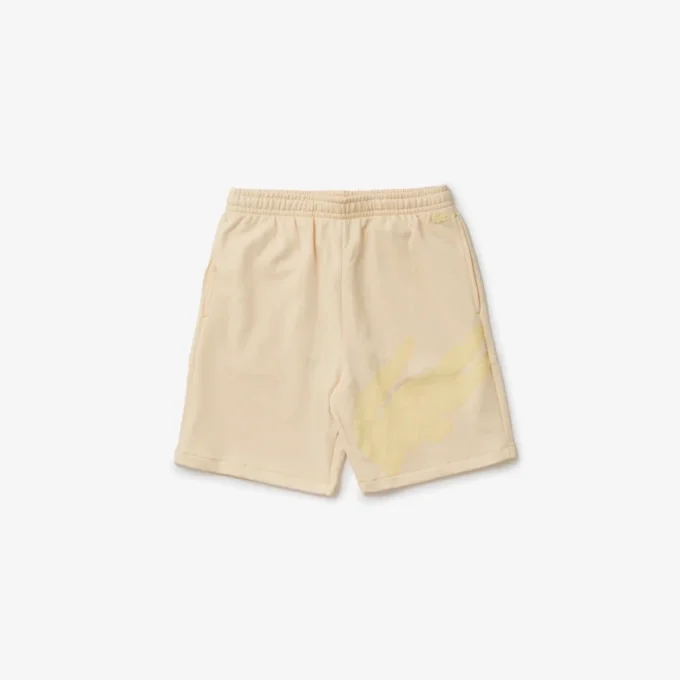 Men’s Oversized Crocodile Print Organic Cotton Fleece Shorts