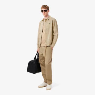 Men’s Oversized Heavy Cotton Plaid Overshirt