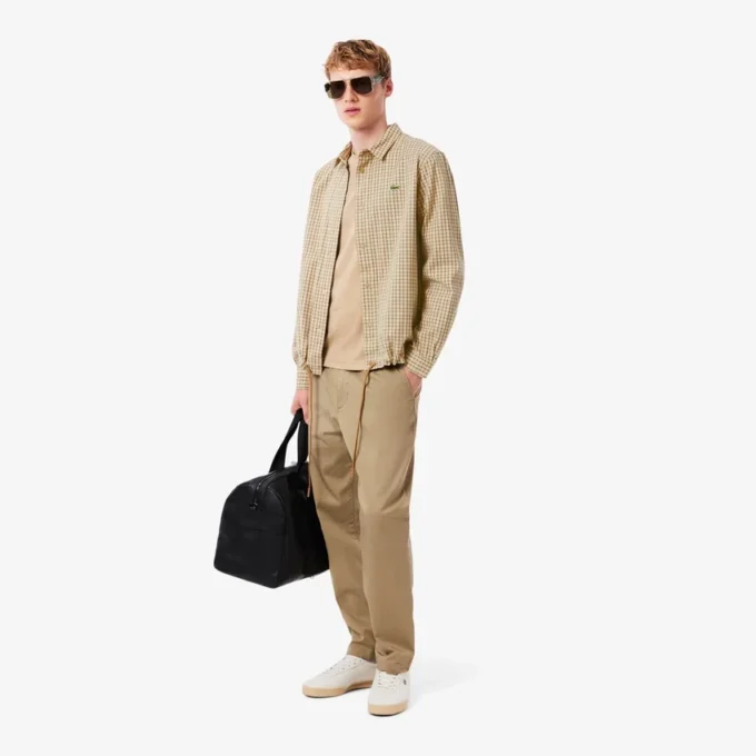 Men’s Oversized Heavy Cotton Plaid Overshirt