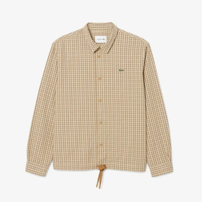 Men’s Oversized Heavy Cotton Plaid Overshirt