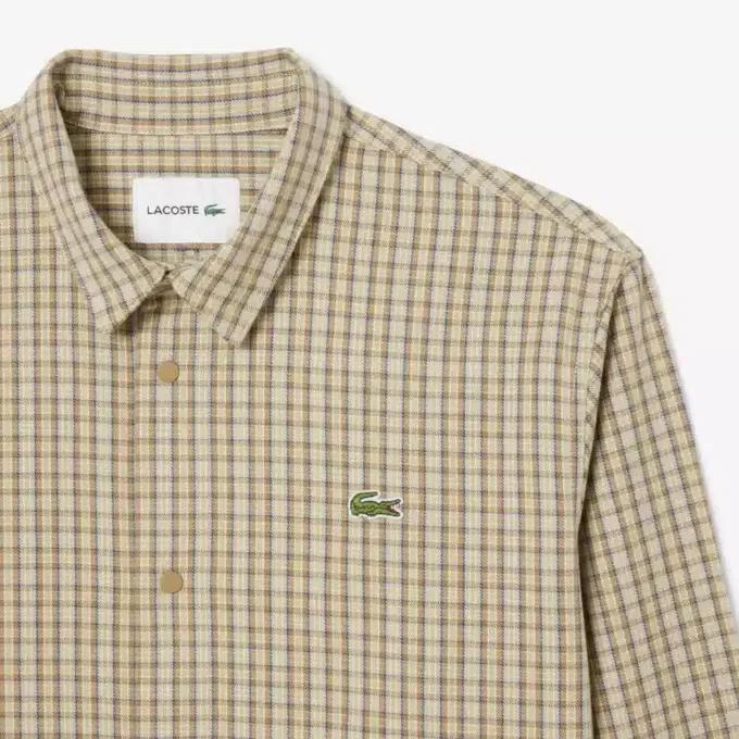Men’s Oversized Heavy Cotton Plaid Overshirt