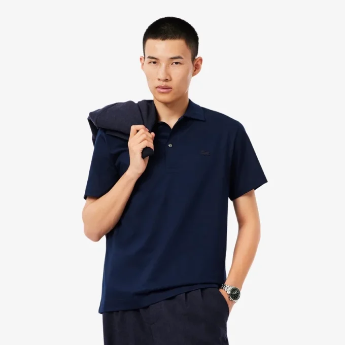 Men’s Paris Classic Fit Open Neck Embroidered Polo