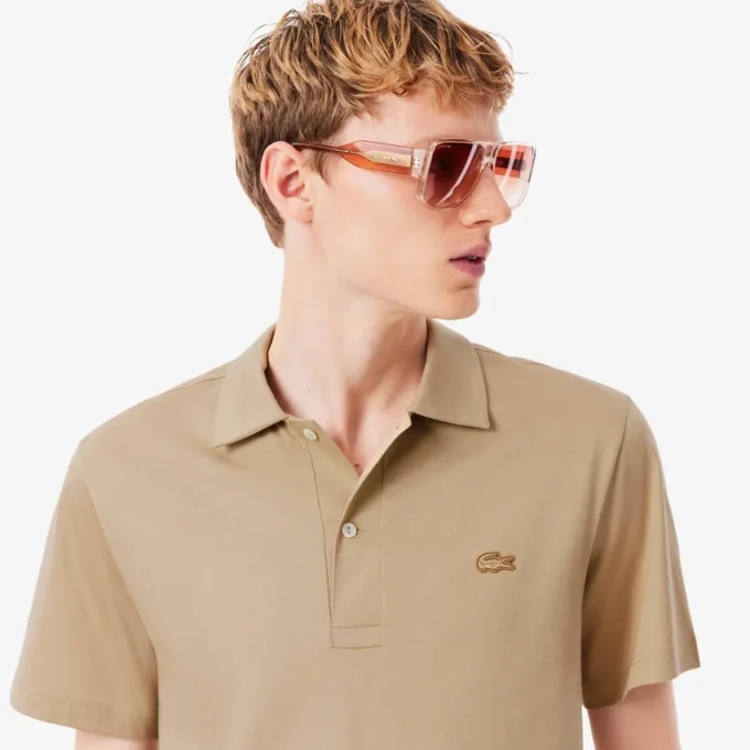 Men’s Paris Classic Fit Open Neck Embroidered Polo
