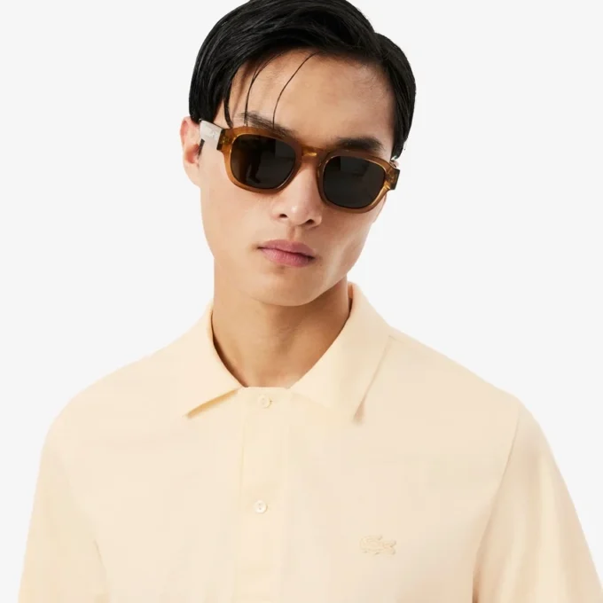 Men’s Paris Classic Fit Open Neck Embroidered Polo