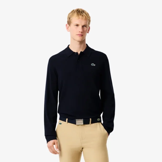 Men’s Polo Collar Stretch Golf Sweater