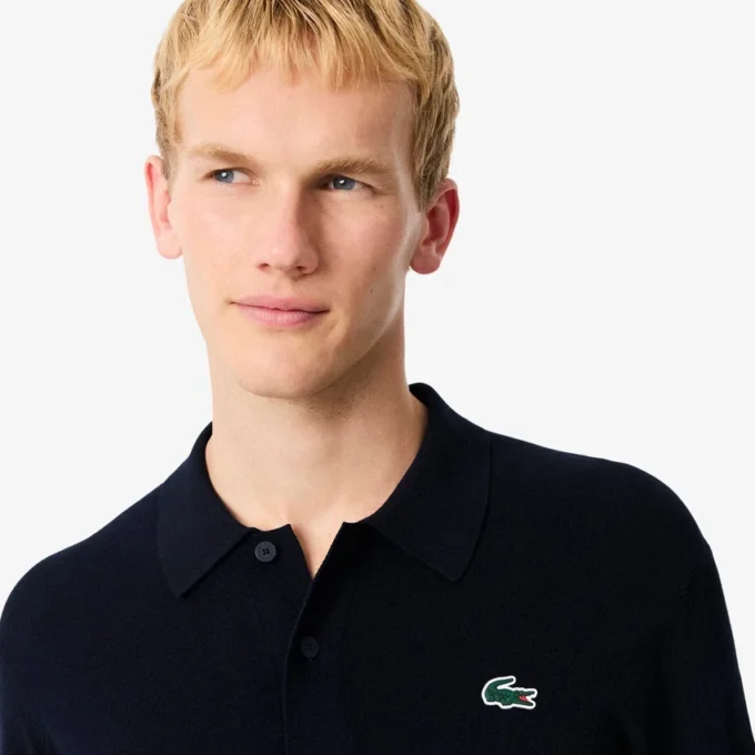 Men’s Polo Collar Stretch Golf Sweater