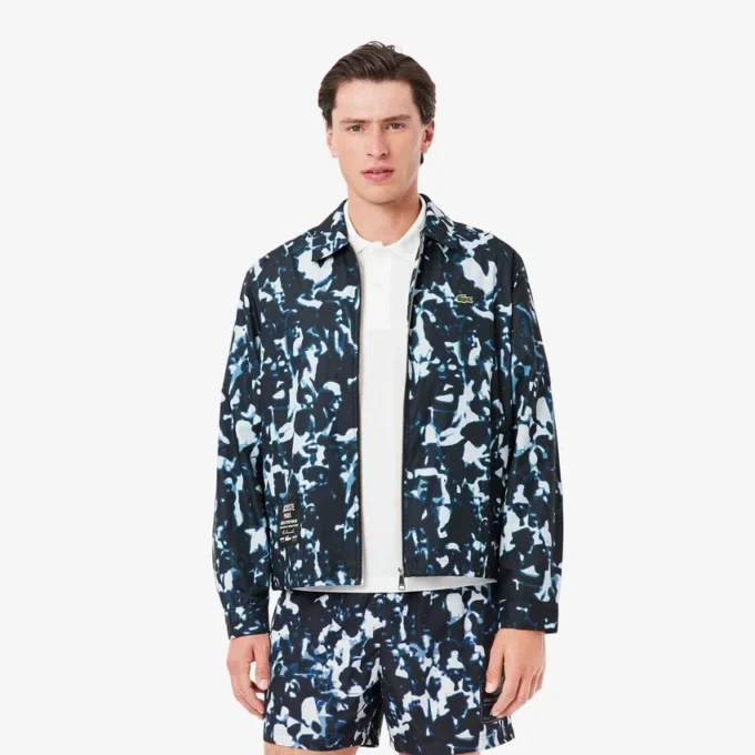 Men’s Print Motif Water-Repellent Windbreaker