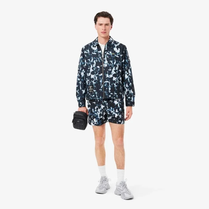 Men’s Print Motif Water-Repellent Windbreaker