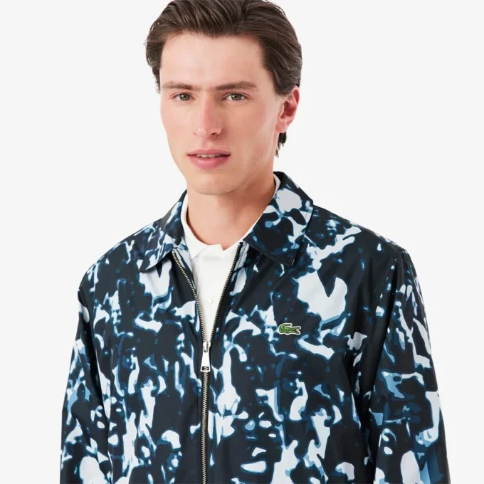Men’s Print Motif Water-Repellent Windbreaker