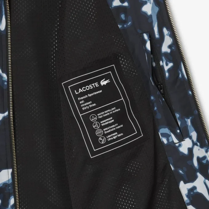 Men’s Print Motif Water-Repellent Windbreaker