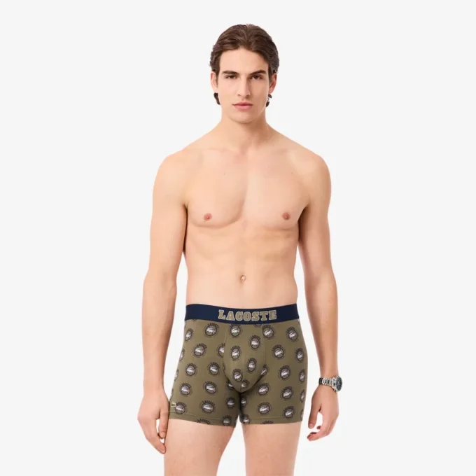 Men’s Printed Stretch Cotton Boxer Briefs