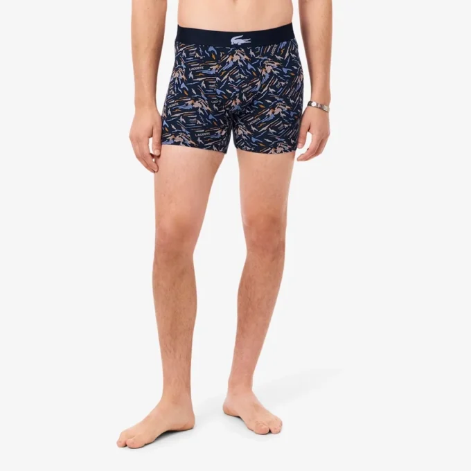 Men’s Printed Stretch Cotton Boxer Briefs