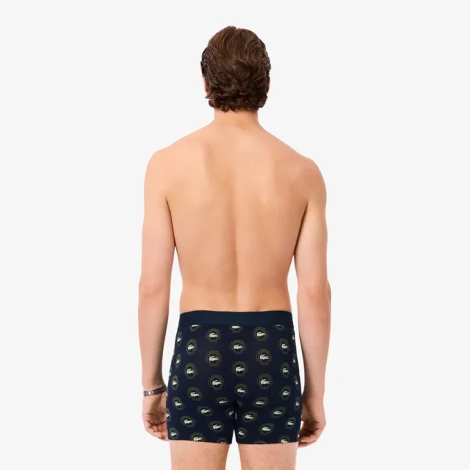 Men’s Printed Stretch Cotton Boxer Briefs