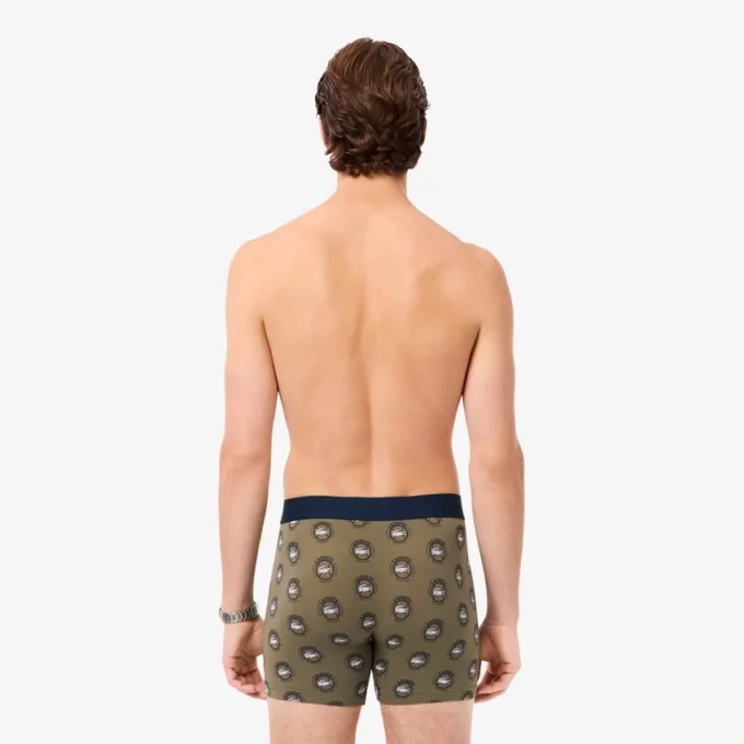 Men’s Printed Stretch Cotton Boxer Briefs